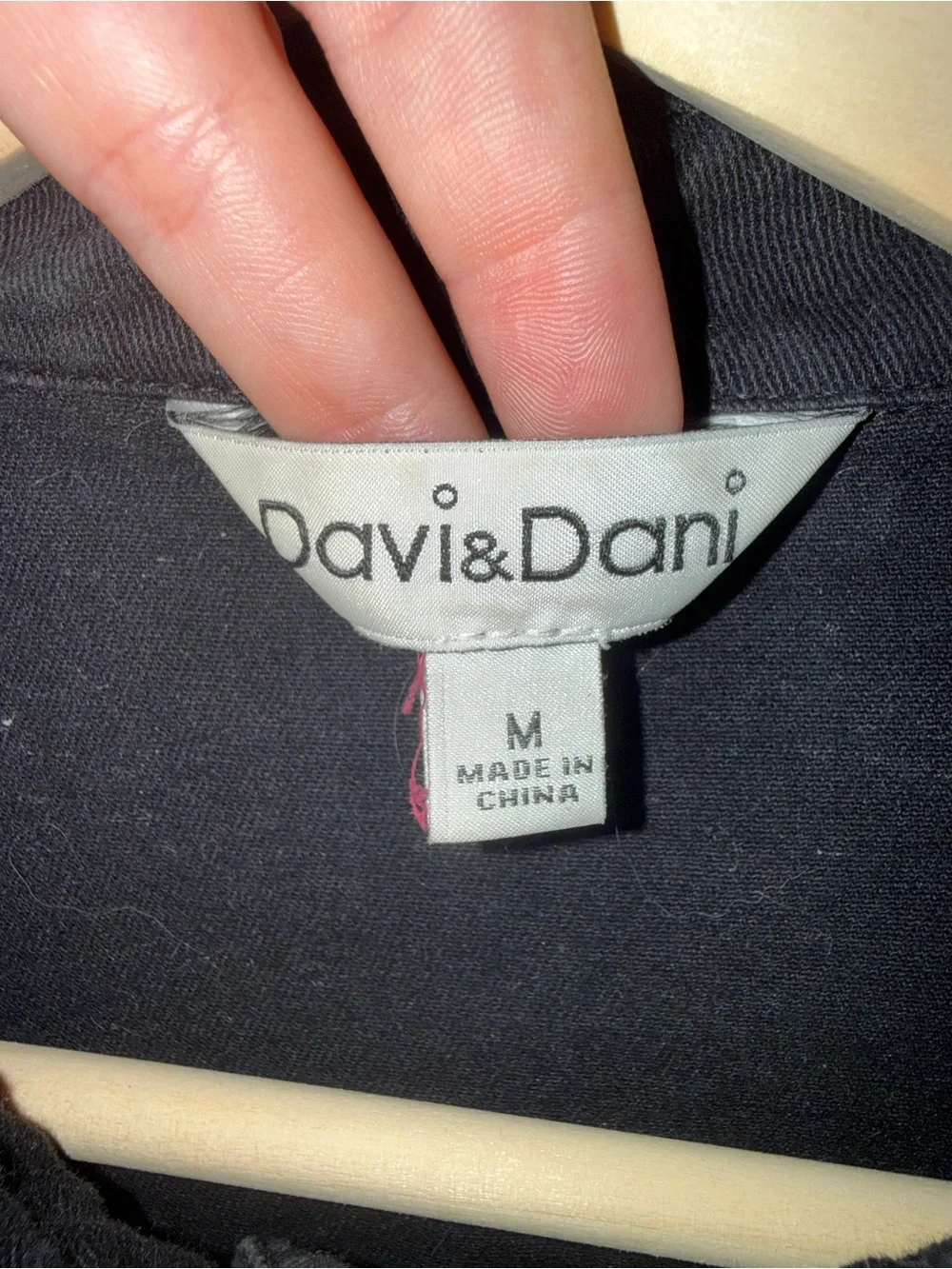 DAVI & DANI Black Jacket with Tan 'ROCK & ROLL' Back Graphic